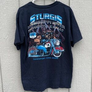 Sturgis 2006 Vintage Mississippi River Motorcycle Tee size Large